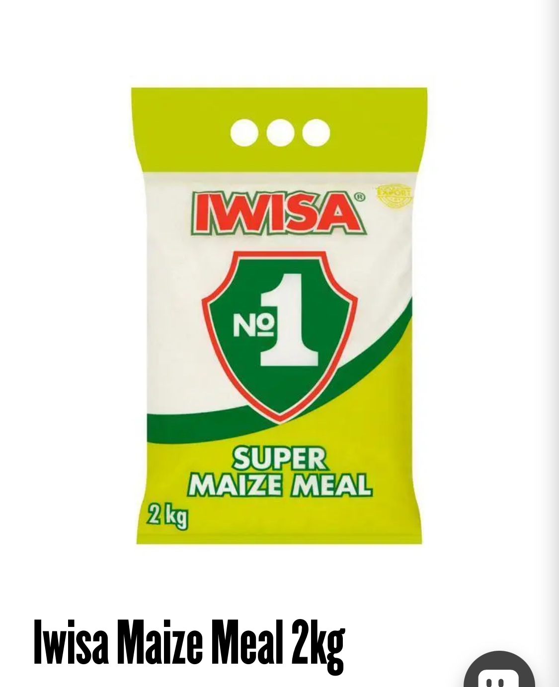 Iwisa No.1 Super Maize Meal 2kg