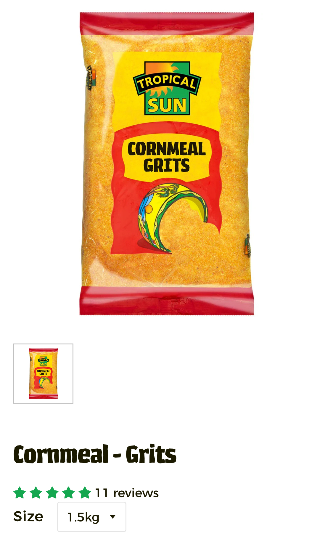 Tropical Sun Cornmeal Grits 1.5kg