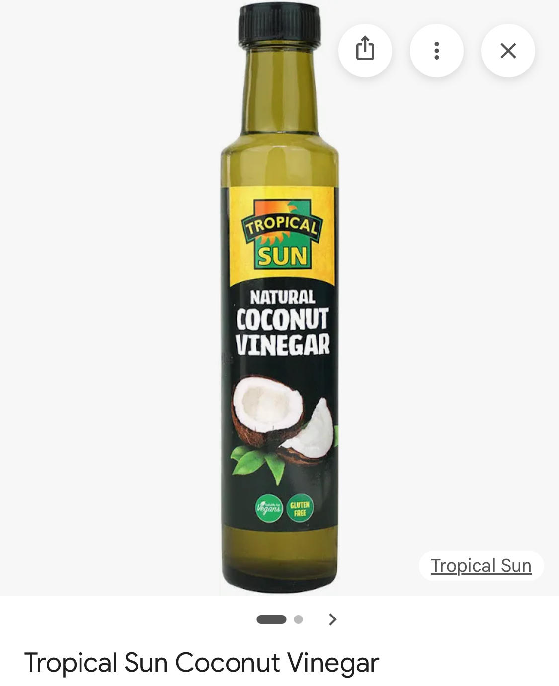 Tropical Sun Natural Coconut Vinegar