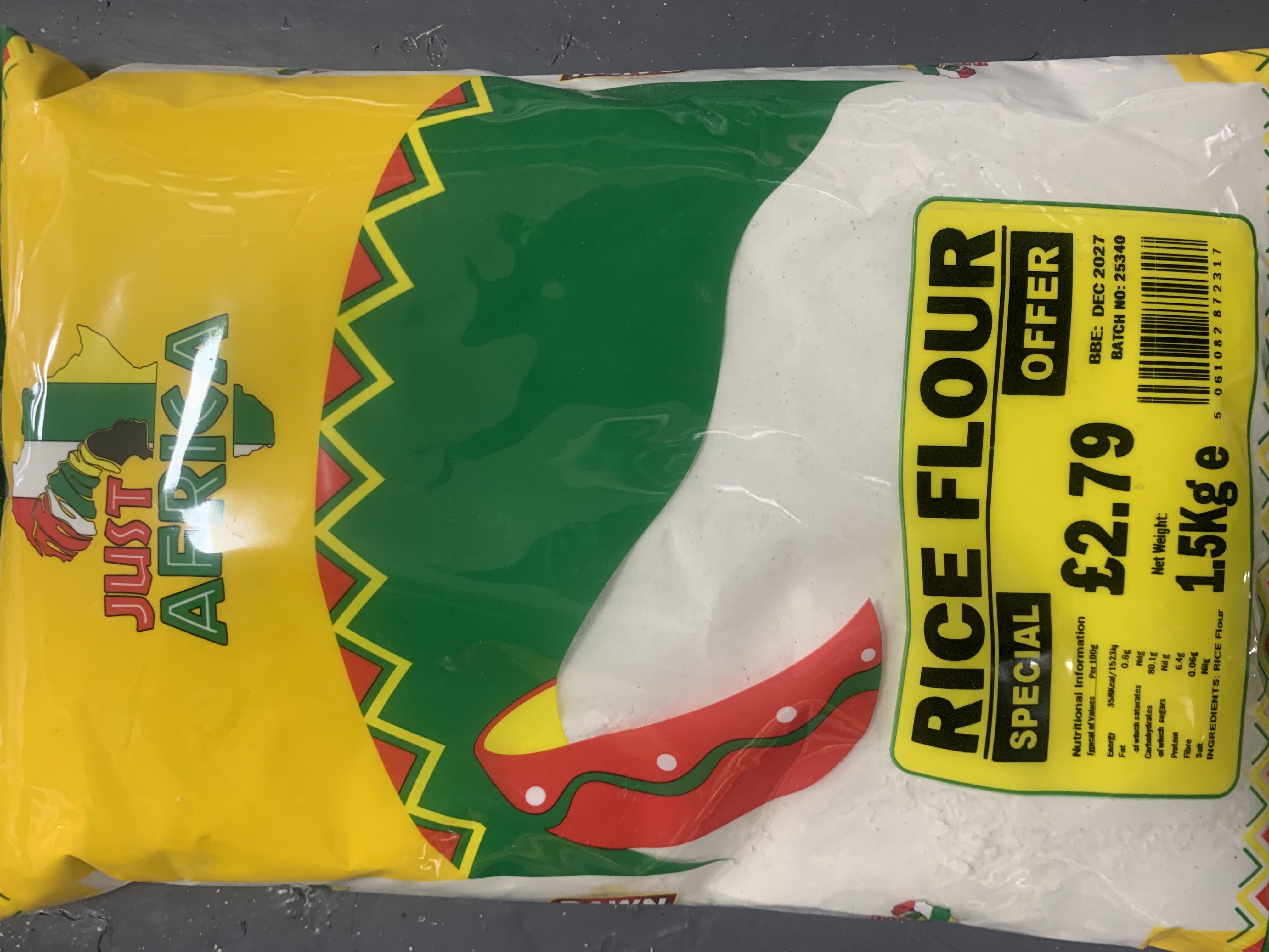 Just Africa Rice Flour 1.5kg