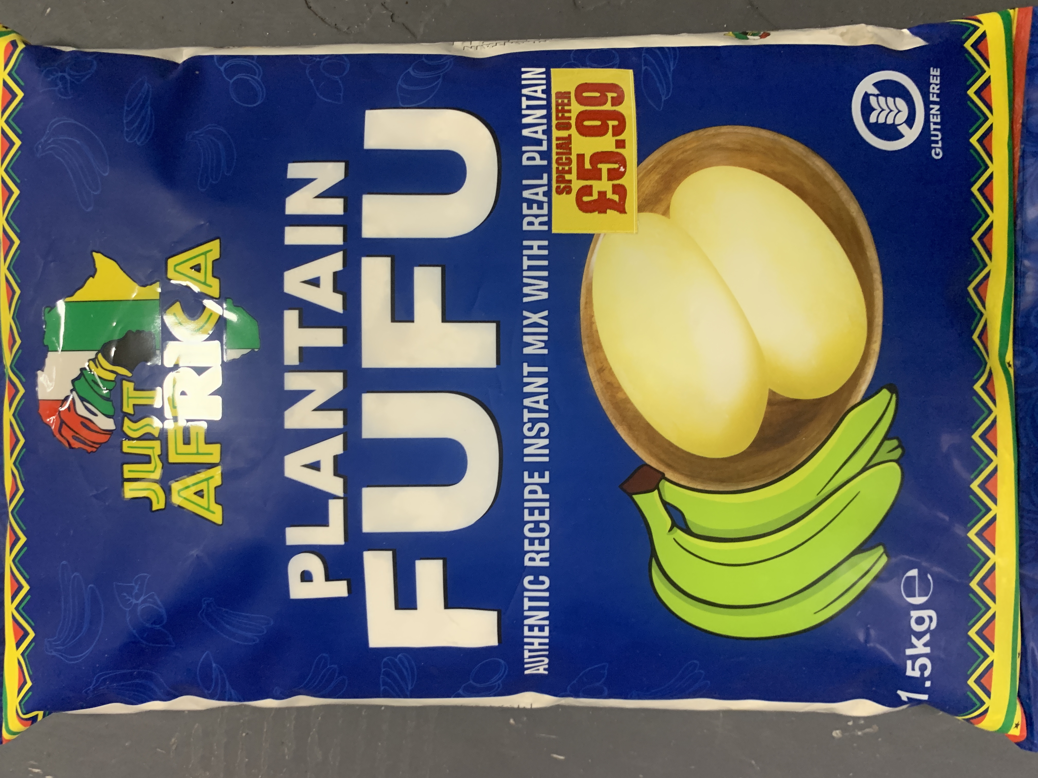 Just Africa Plantain Fufu 1.5kg