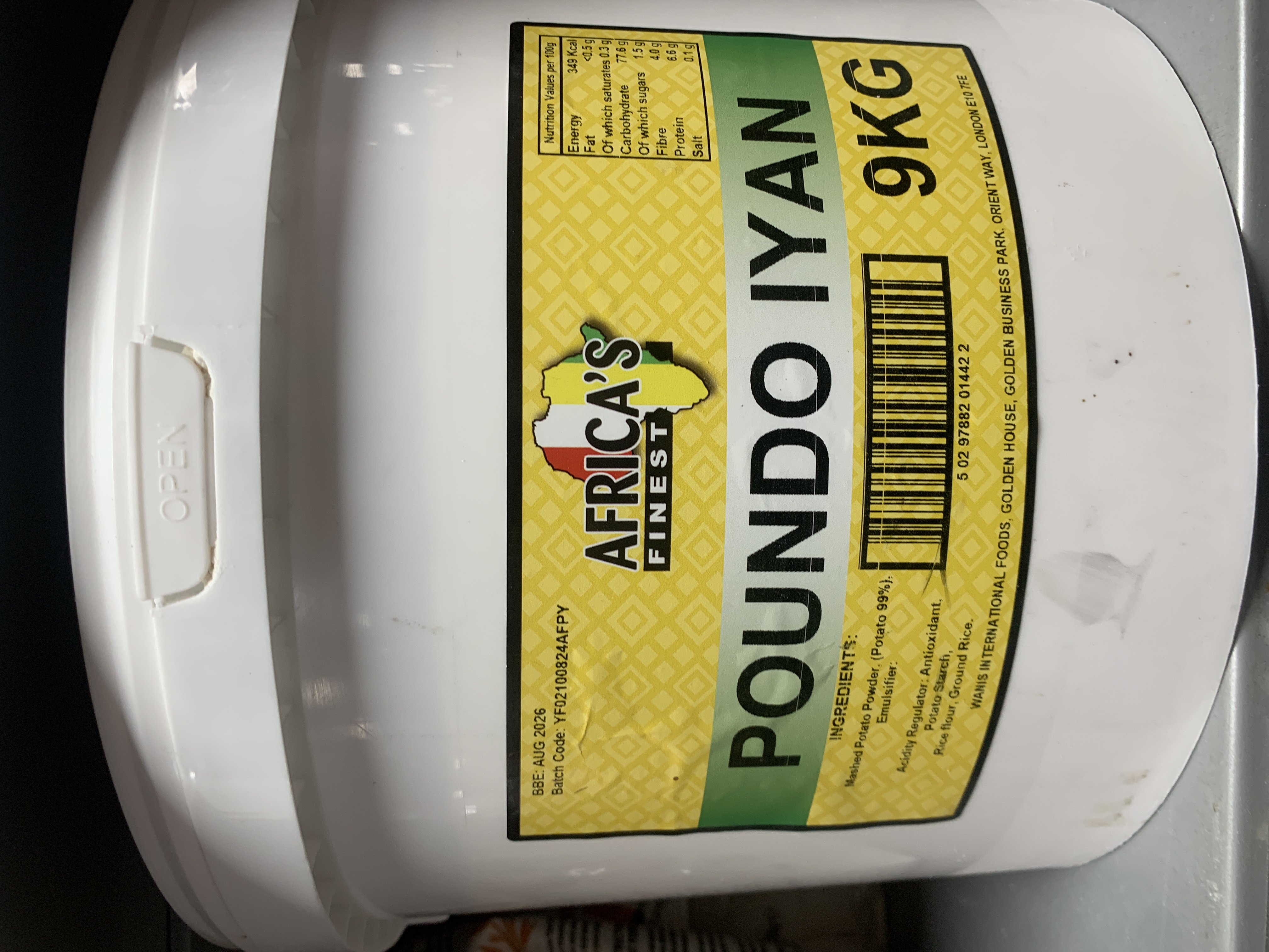 Africa's Finest Poundo Iyan 9kg