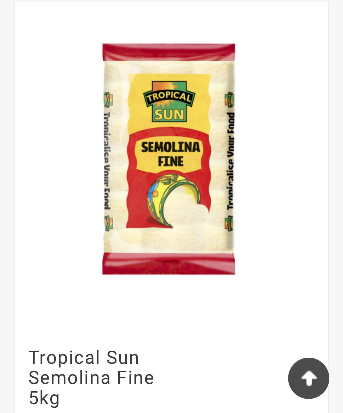 Tropical Sun Semolina Fine 5kg