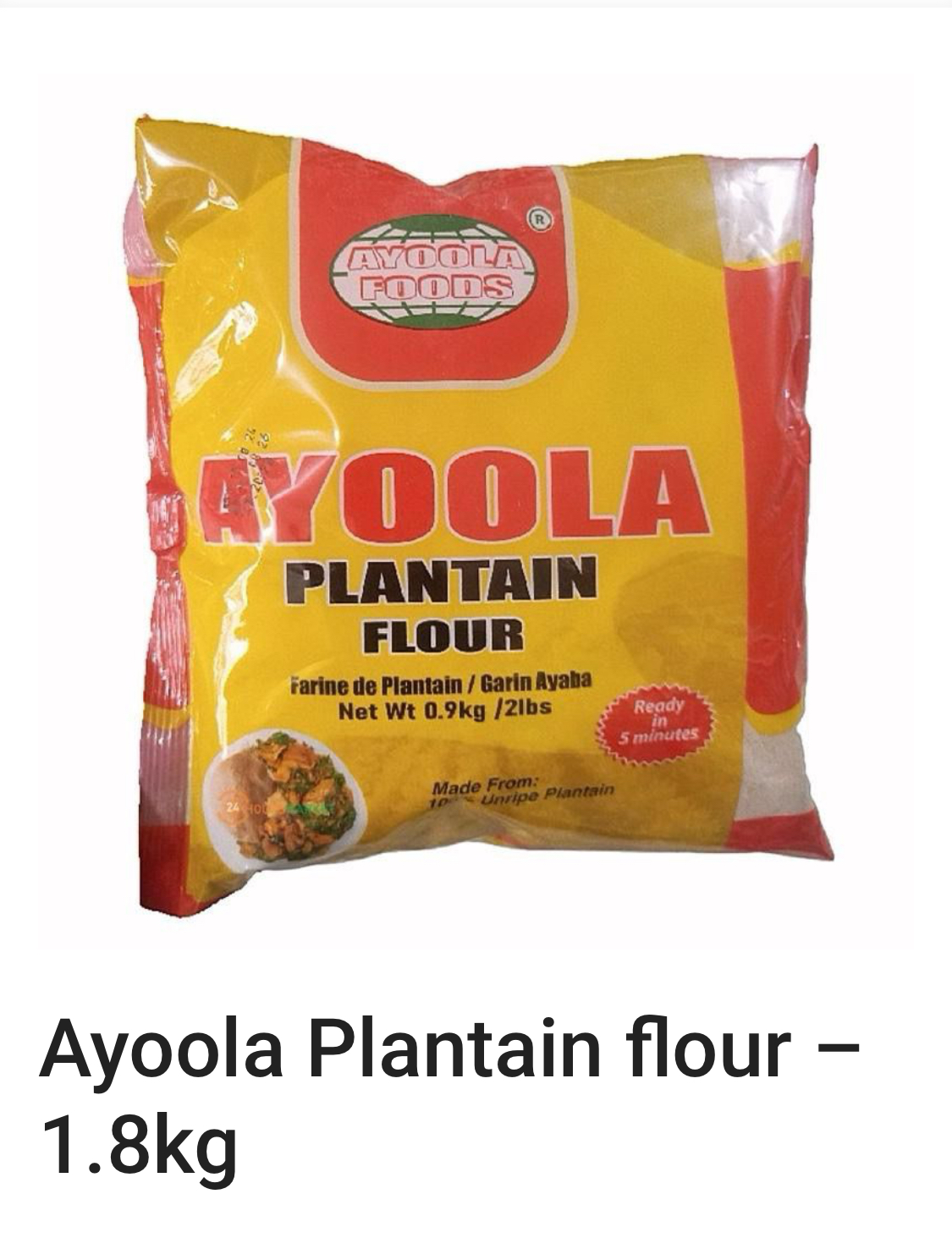 Ayoola Plantain Flour 0.9kg