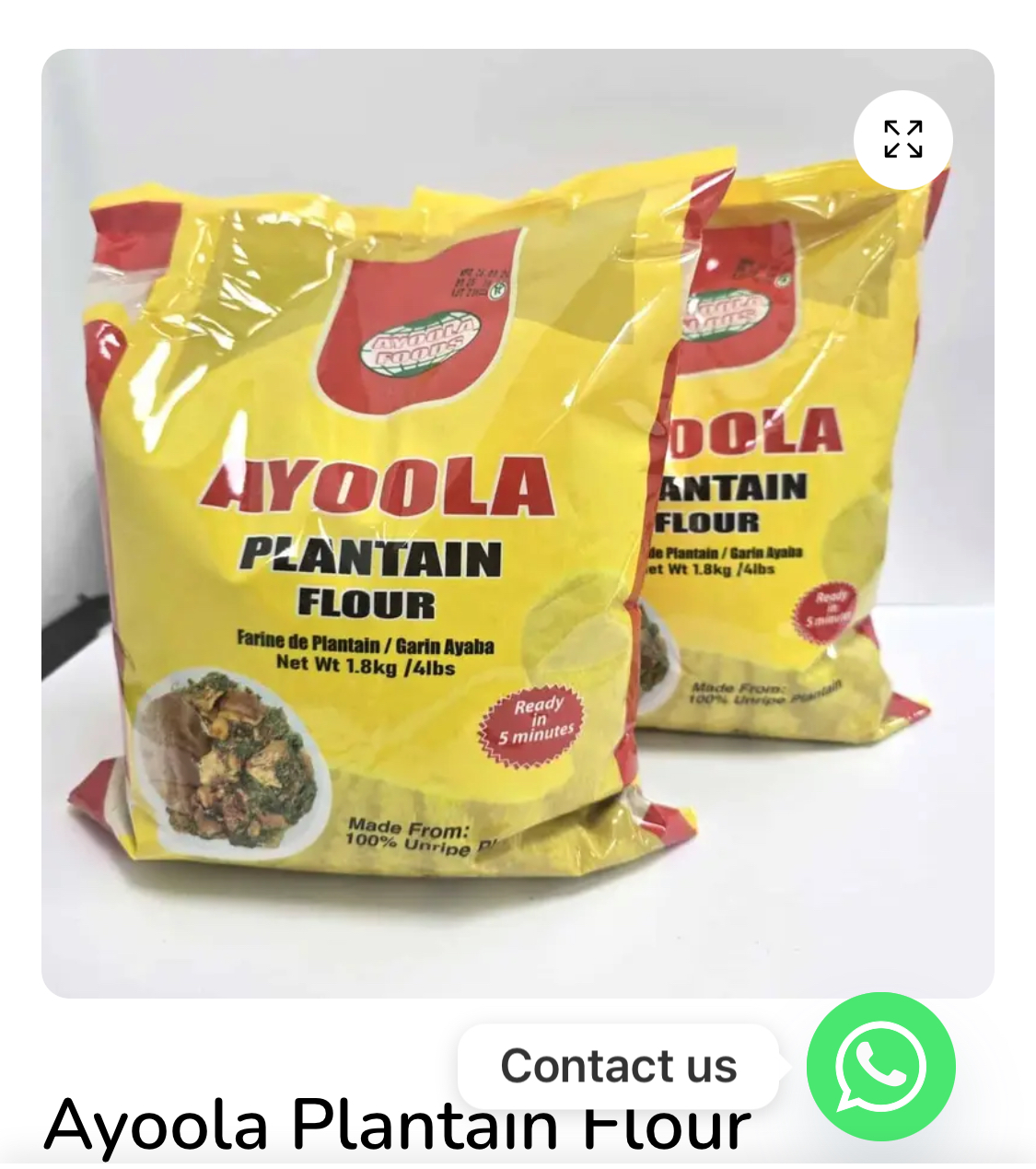Ayoola Plantain Flour 1.8kg