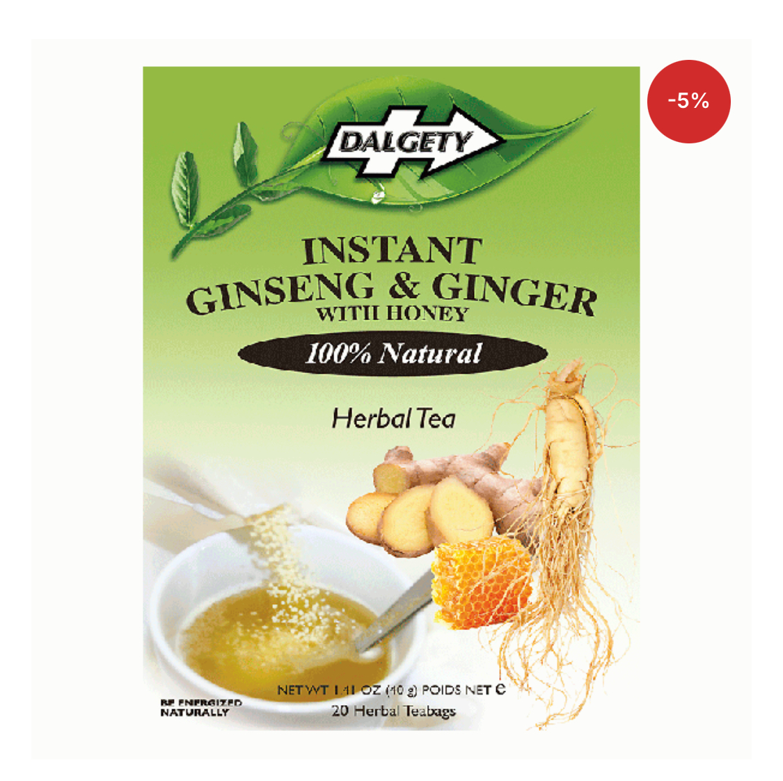 Dalgety Instant Ginseng & Ginger with Honey Herbal Tea 20s