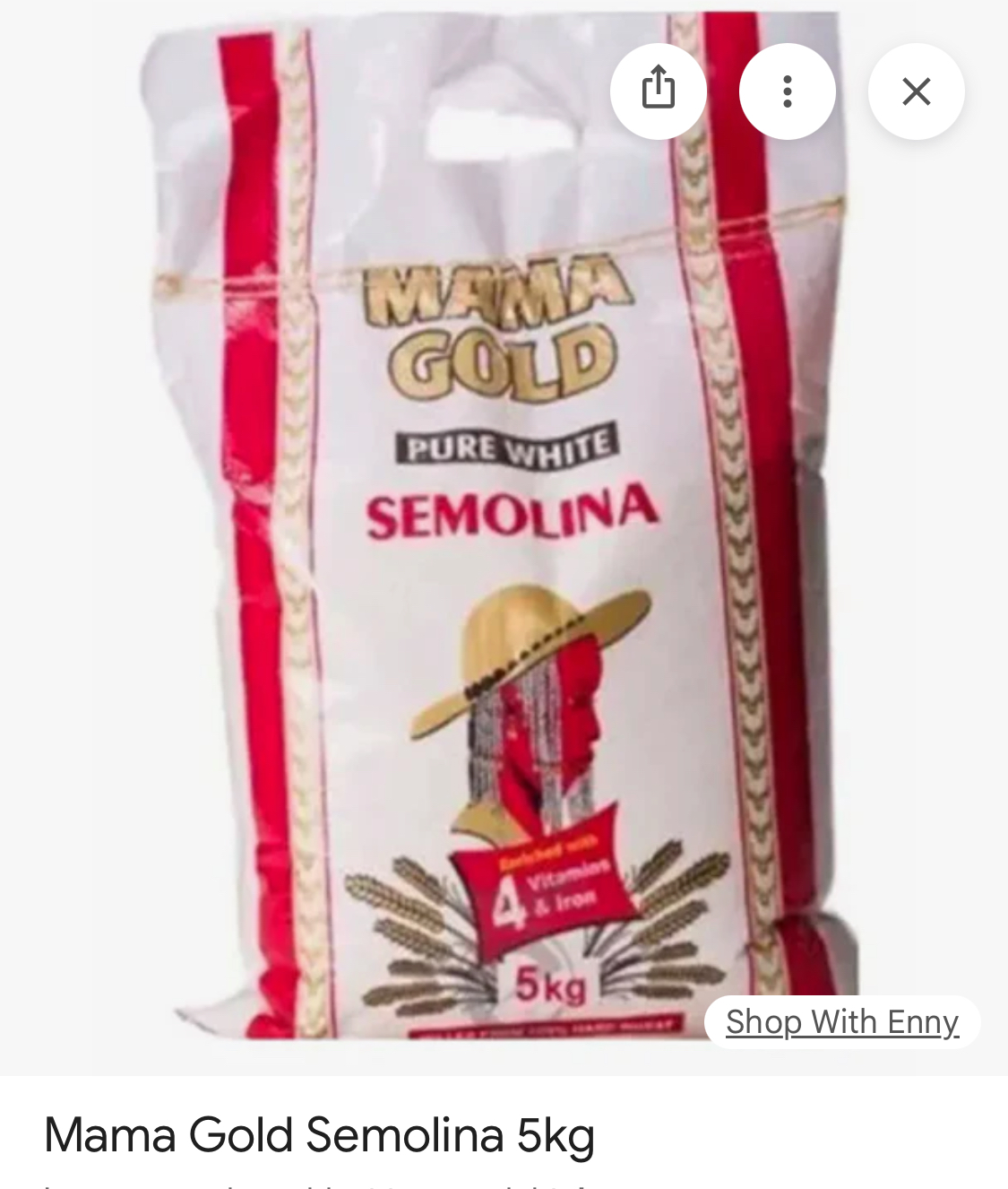 Mama Gold Pure White Semolina 5kg