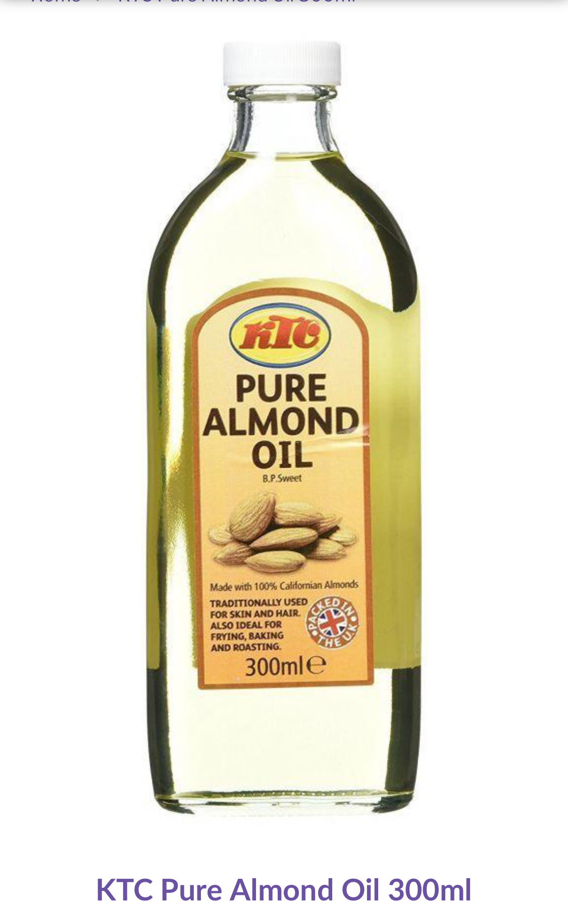 KTC Pure Almond Oil 300ml