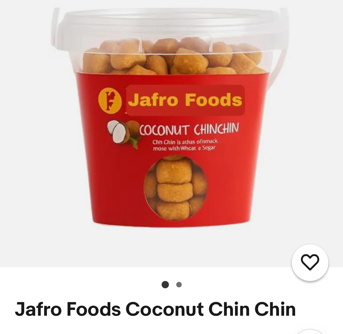Jafro Foods Coconut Chin-Chin Large Tub