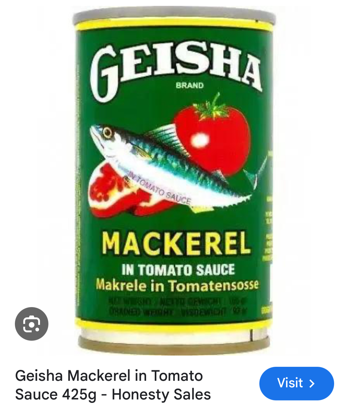 Geisha Mackerel in Tomato Sauce 425g