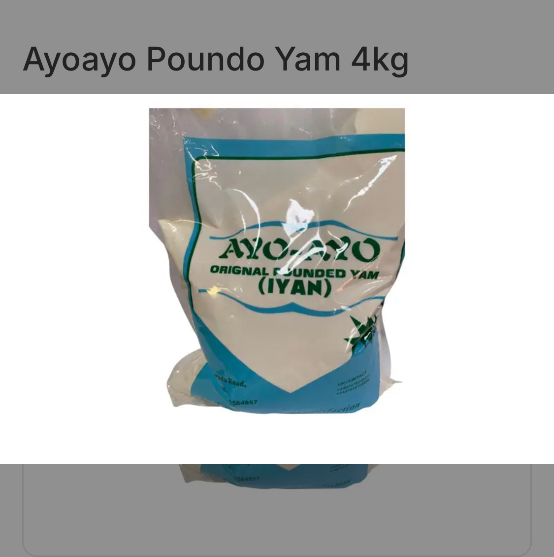 Ayo-Ayo Foods Poundo Yam 4kg