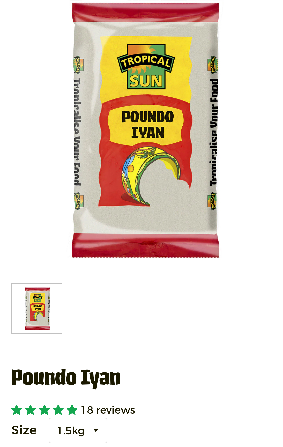Tropical Sun Poundo Iyan 1.5kg