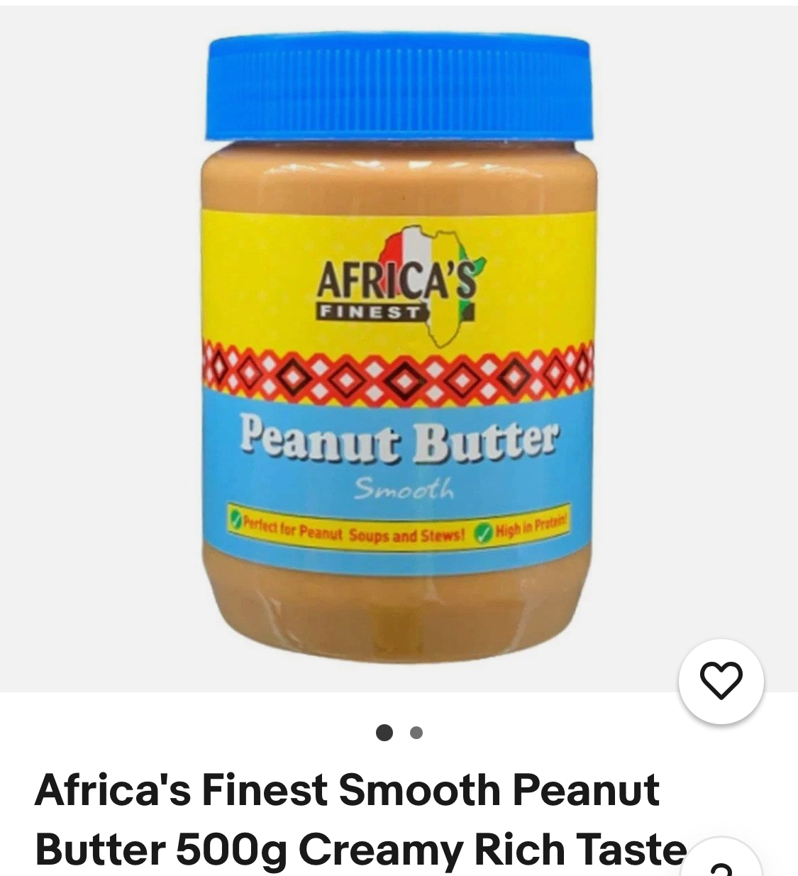 Africa's Finest Smooth Peanut Butter 500g