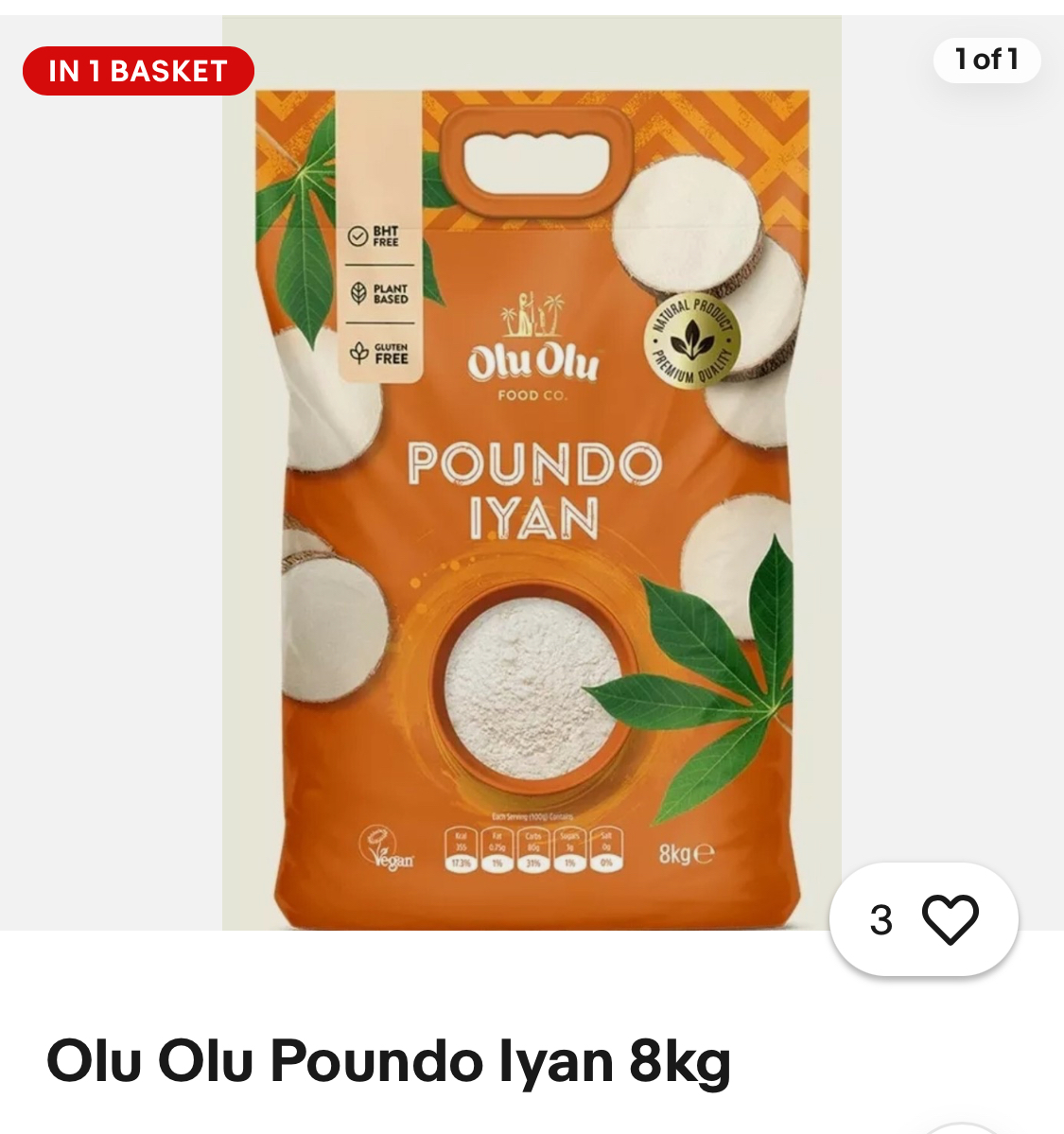 Olu Olu Poundo Iyan 8kg