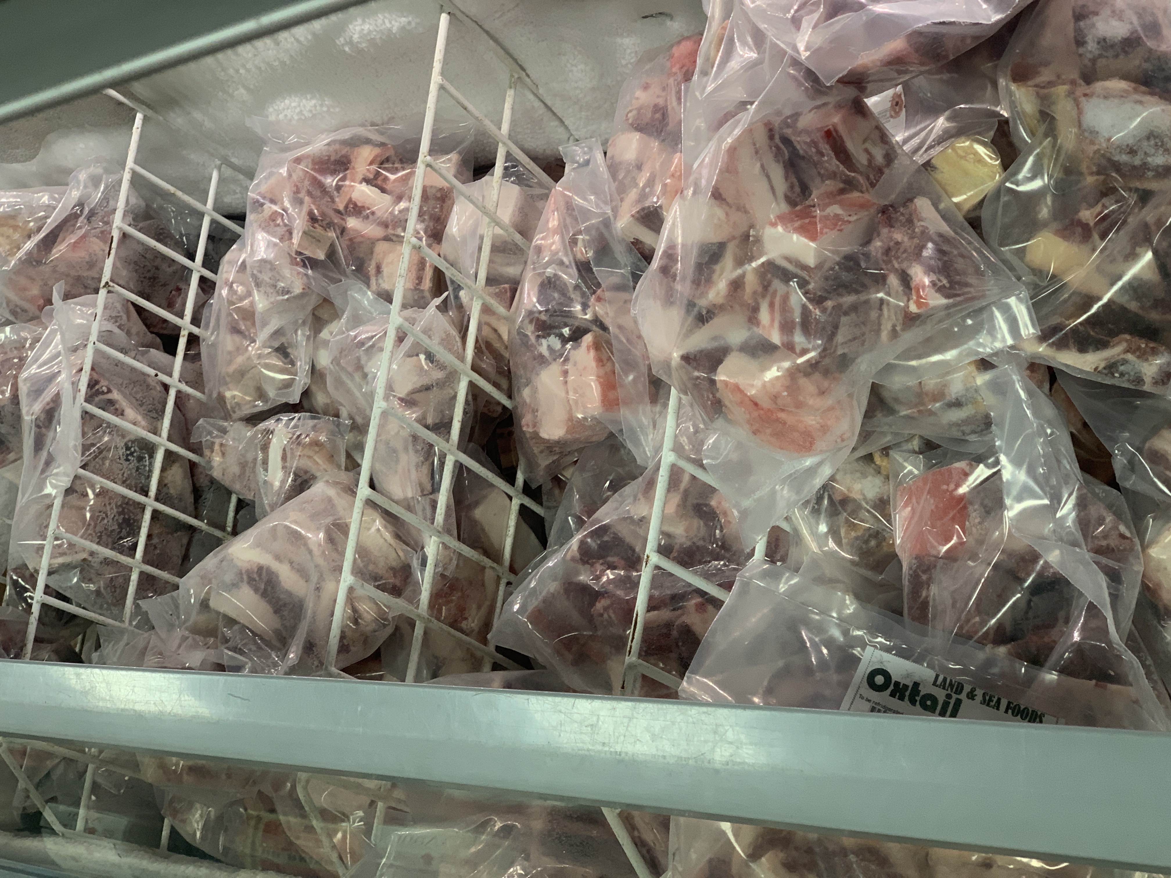 Frozen oxtail and meat