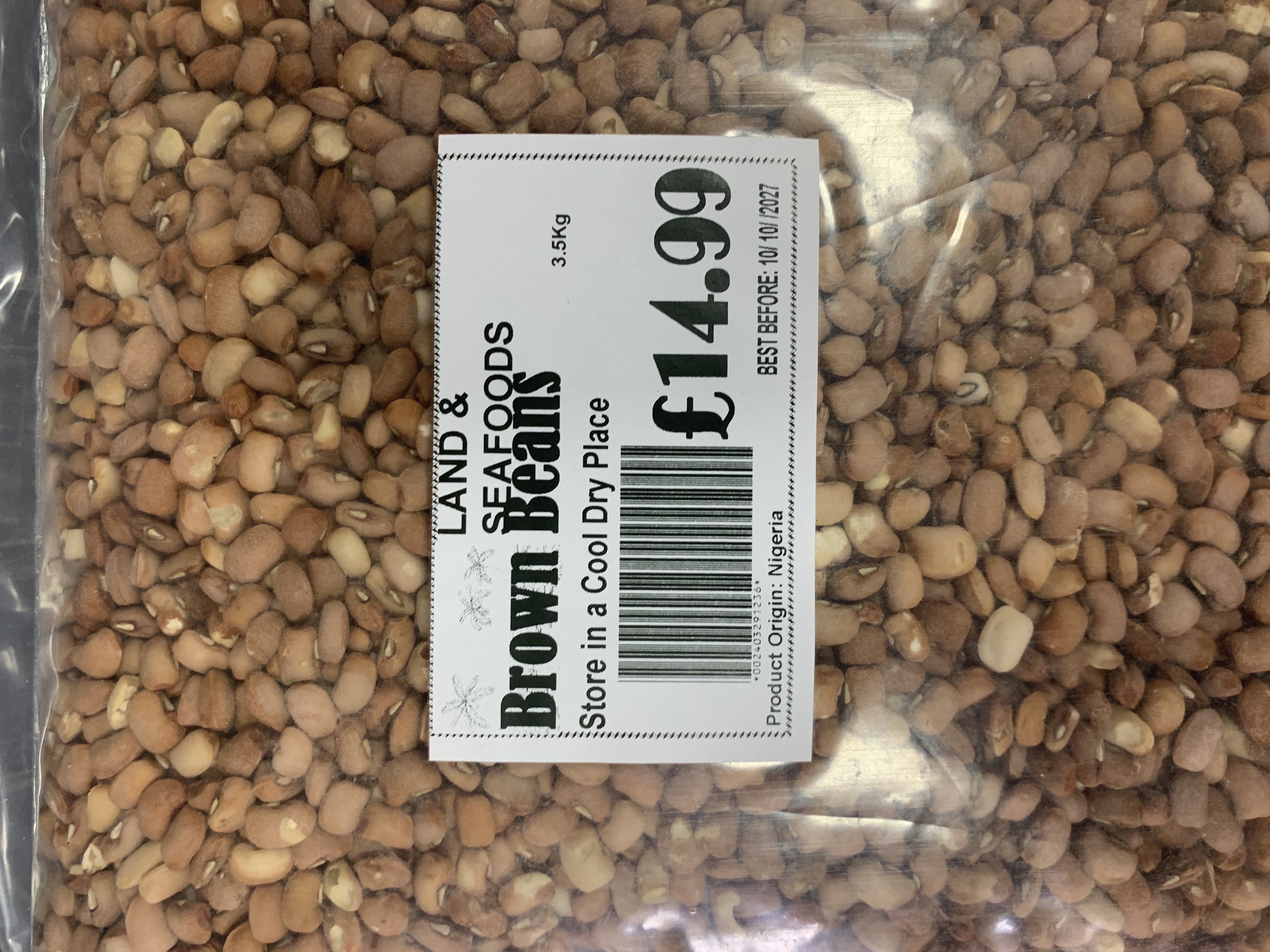 Land & Seafoods Brown Beans 3.5kg