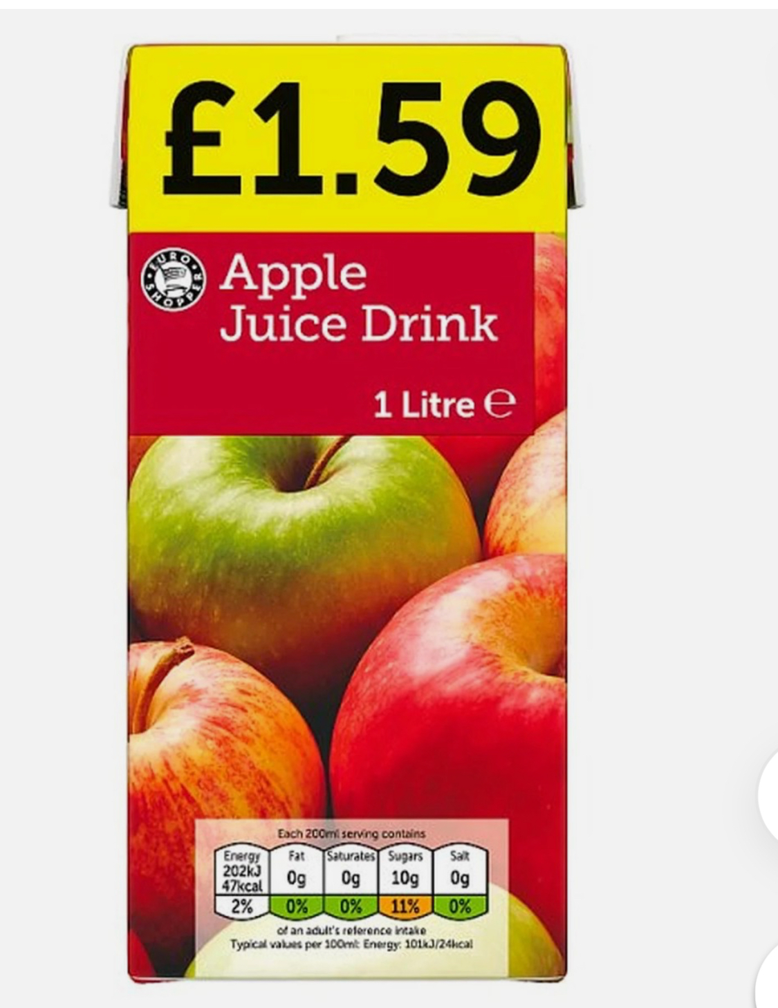 Euro Shopper Apple Juice Drink 1 Litre