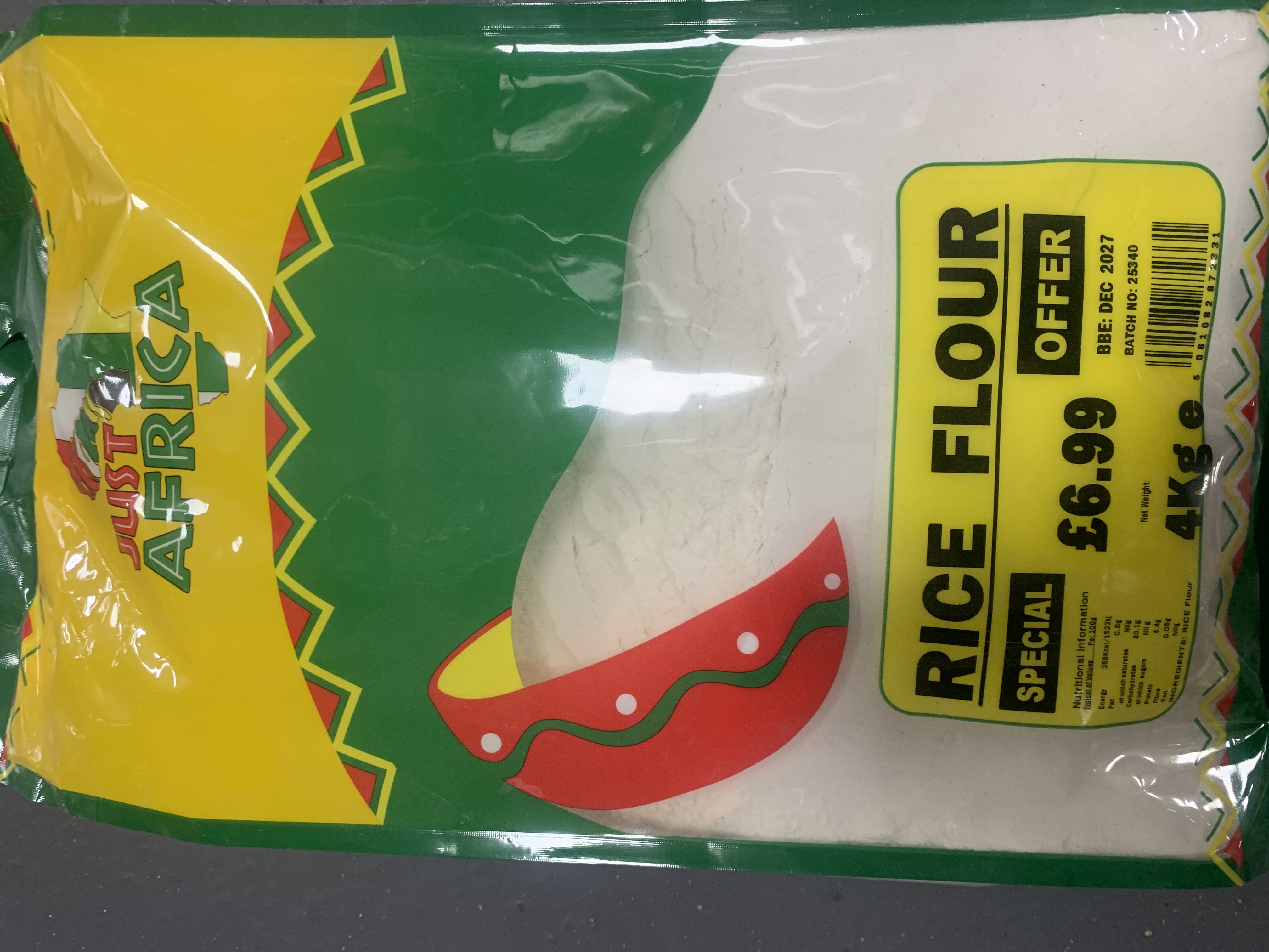 Just Africa Rice Flour 4kg