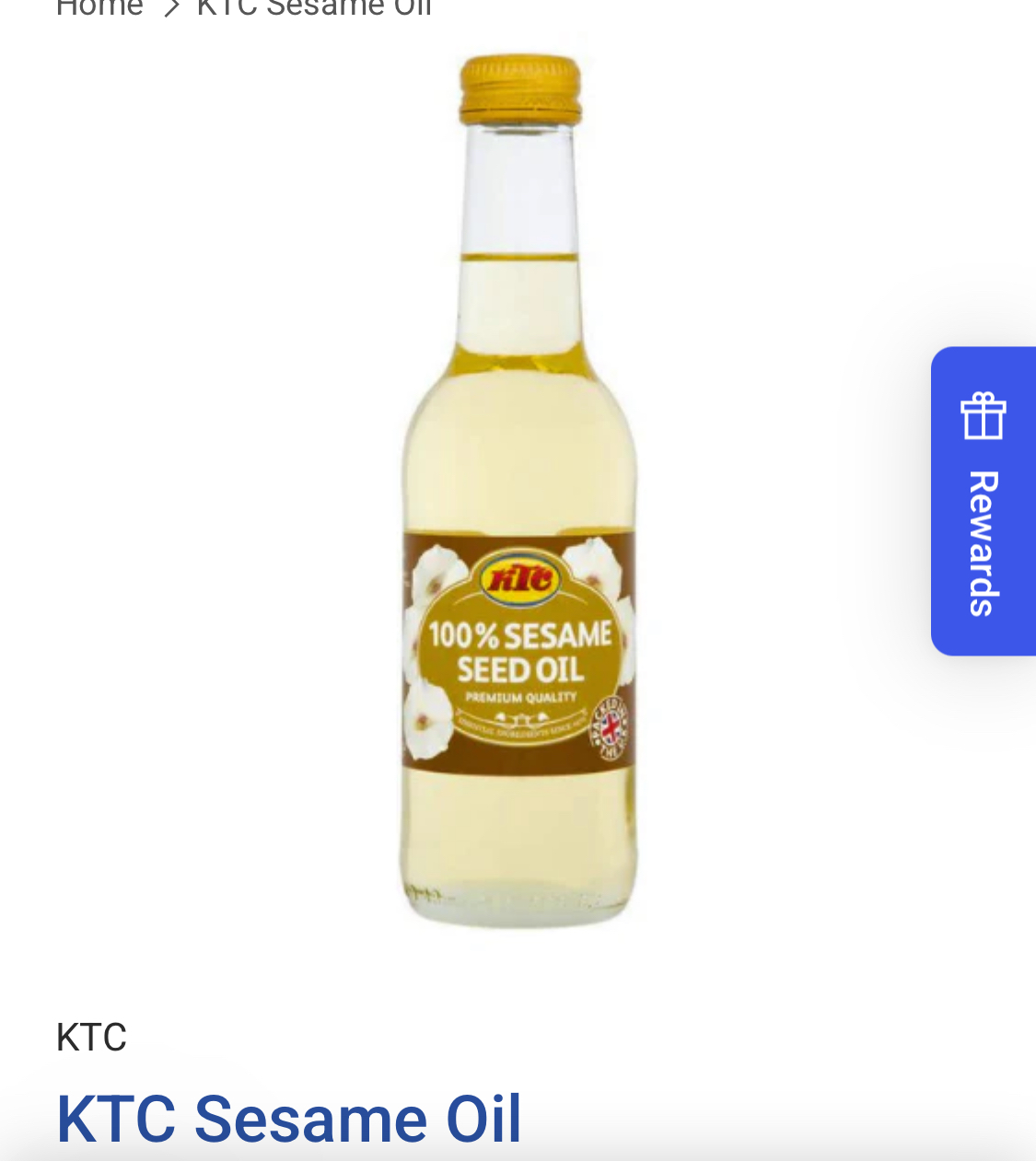 KTC 100% Sesame Seed Oil 250ml