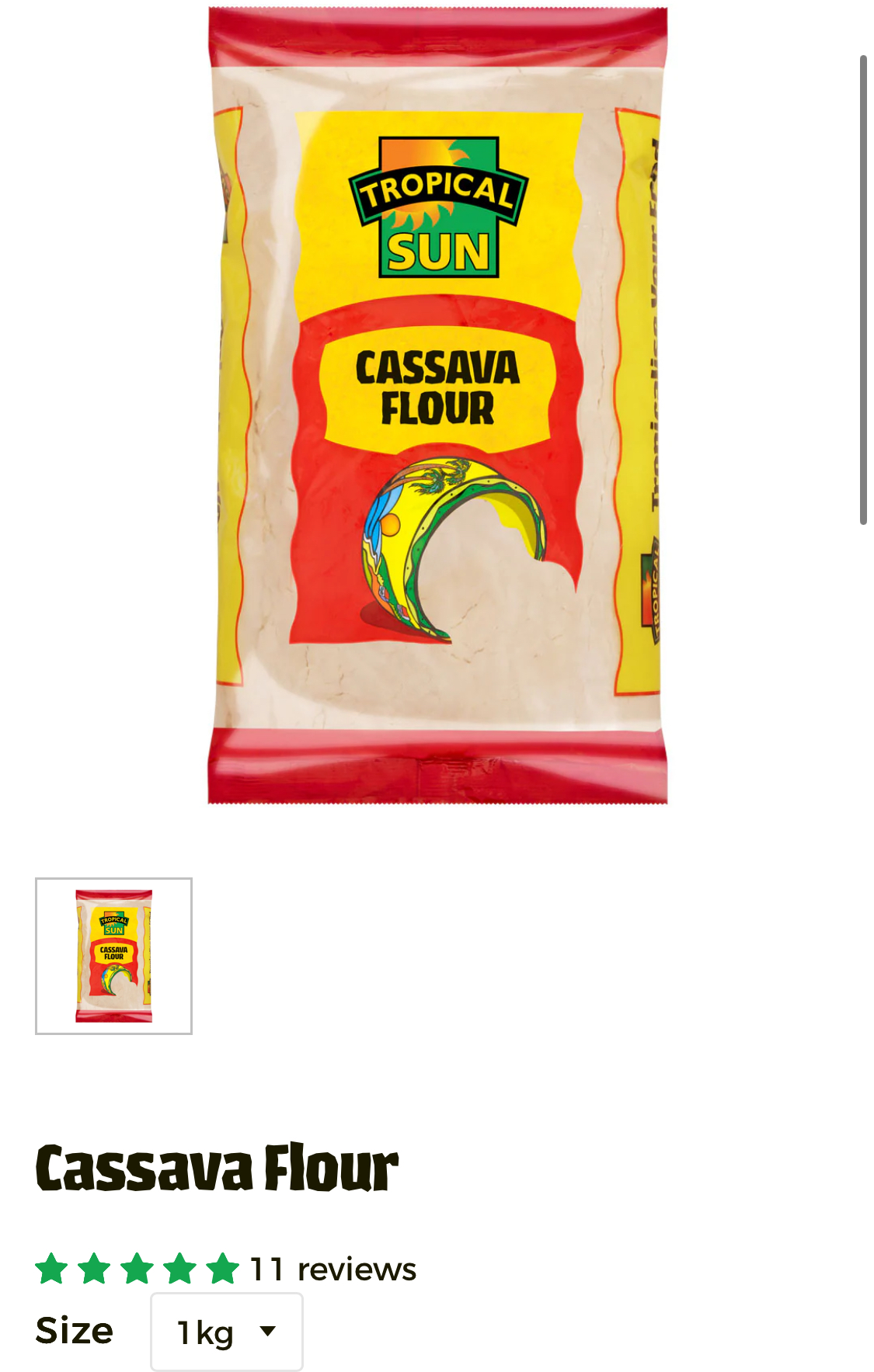 Tropical Sun Cassava Flour 1kg
