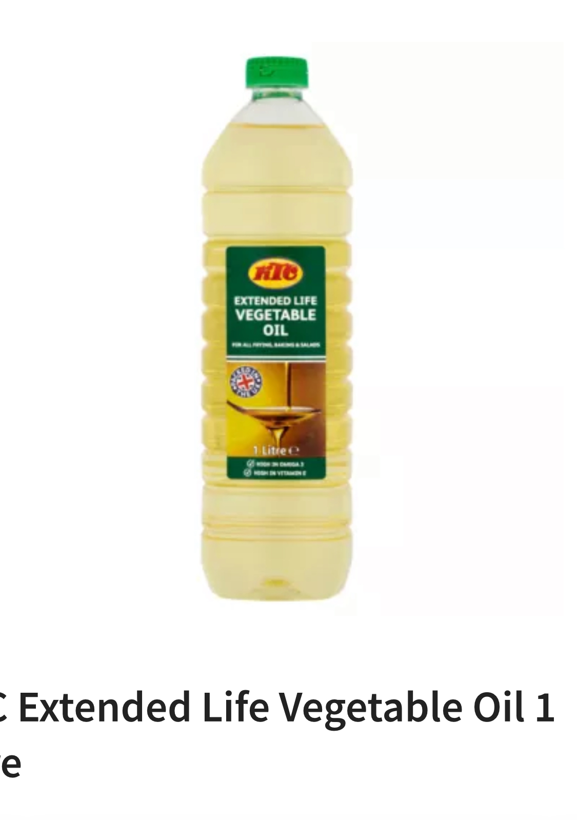 KTC Extended Life Vegetable Oil 1L (Value)