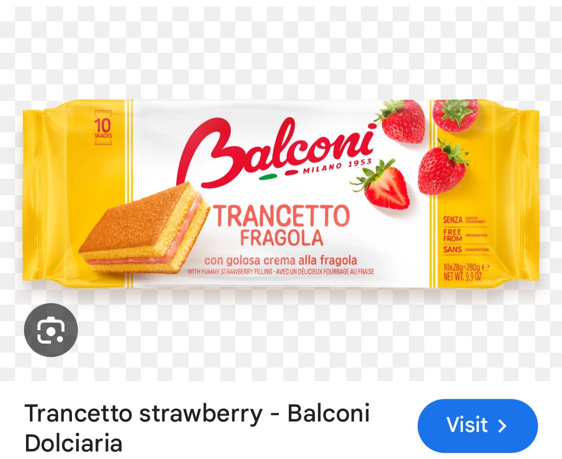 Balconi Trancetto Strawberry Cake Snacks 10x28g (280g)