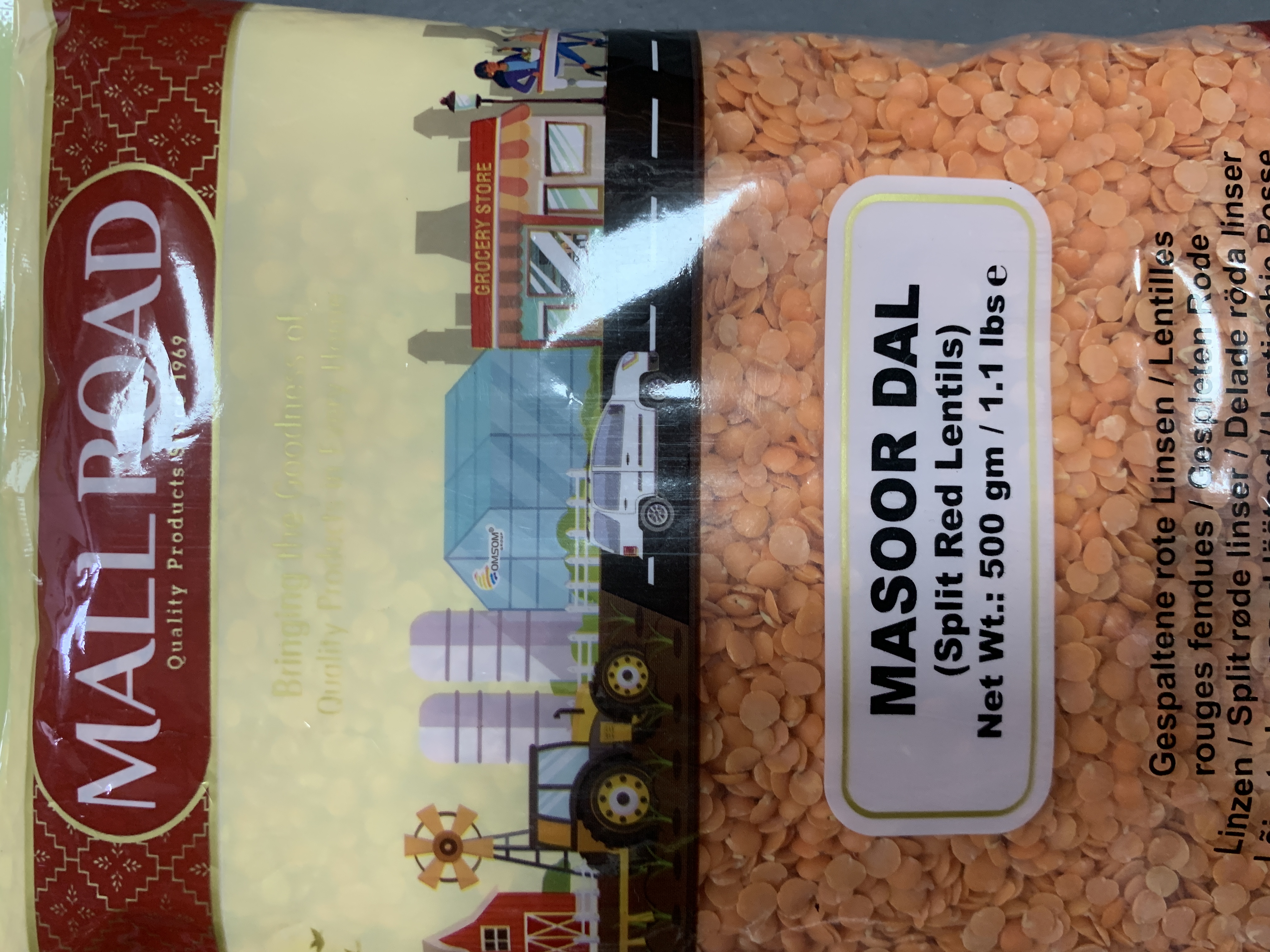 Mall Road Masoor Dal (Split Red Lentils) 500g