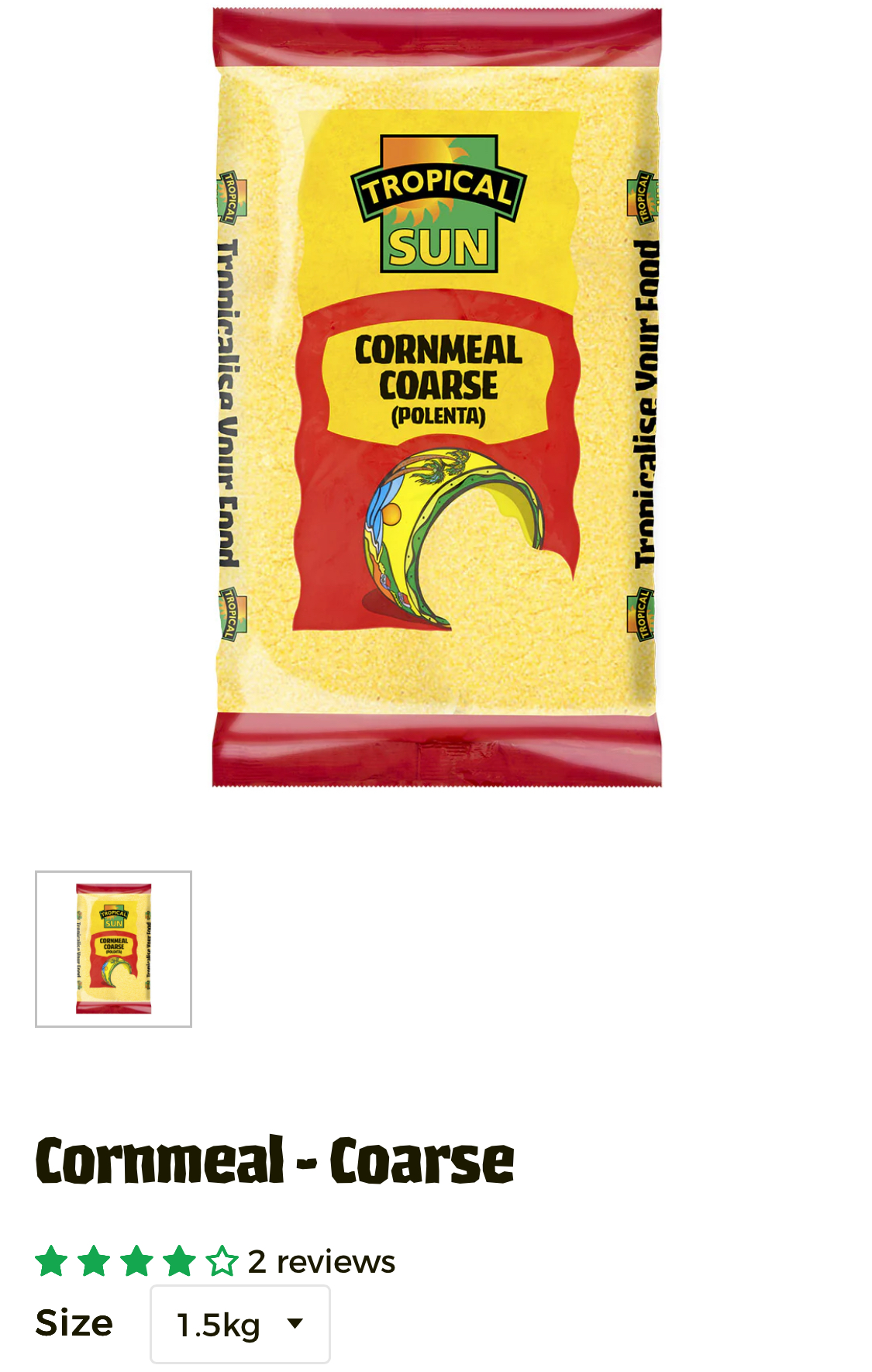 Tropical Sun Cornmeal Coarse (Polenta) 1.5kg
