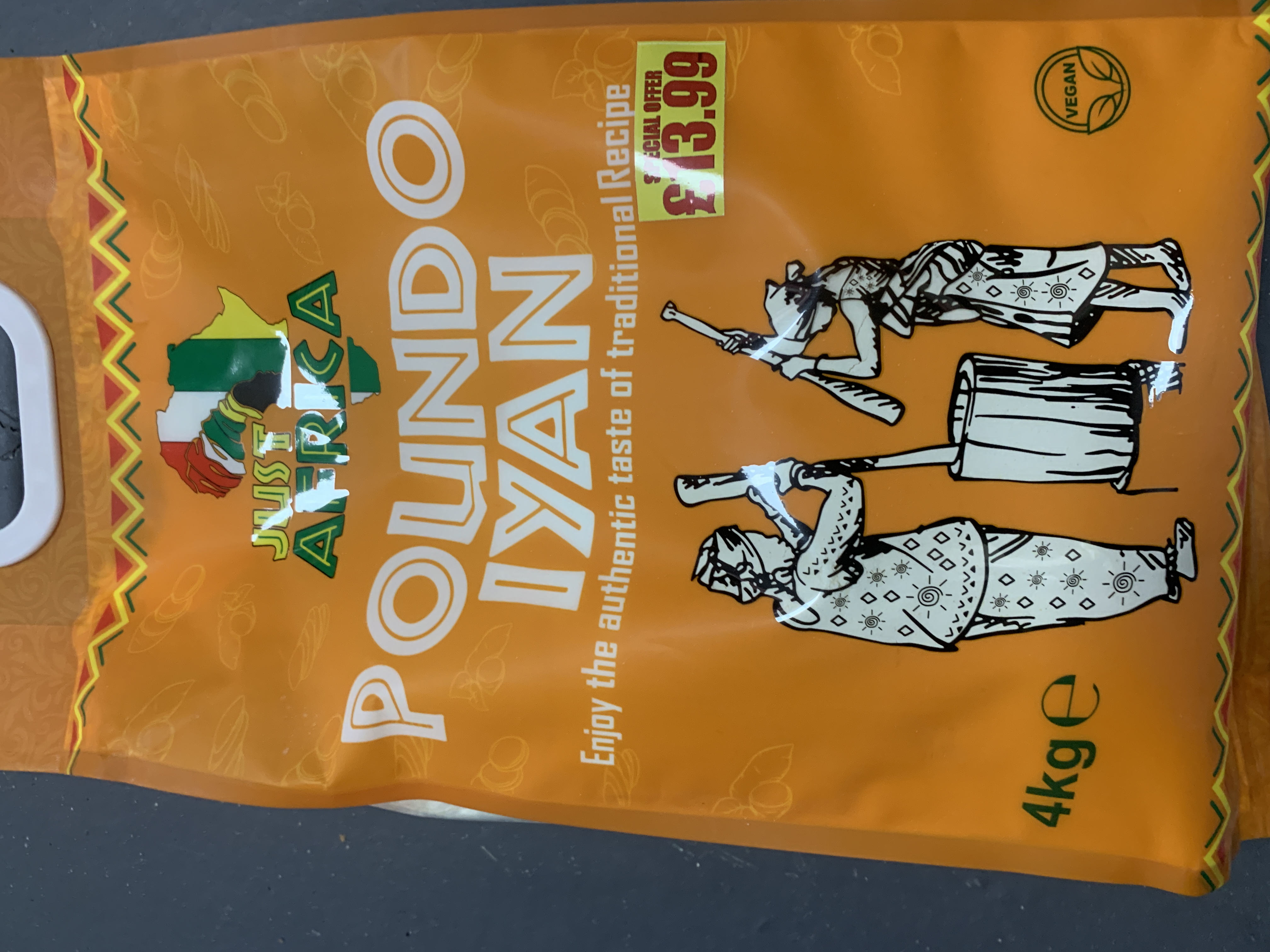 Just Africa Poundo Iyan 4kg