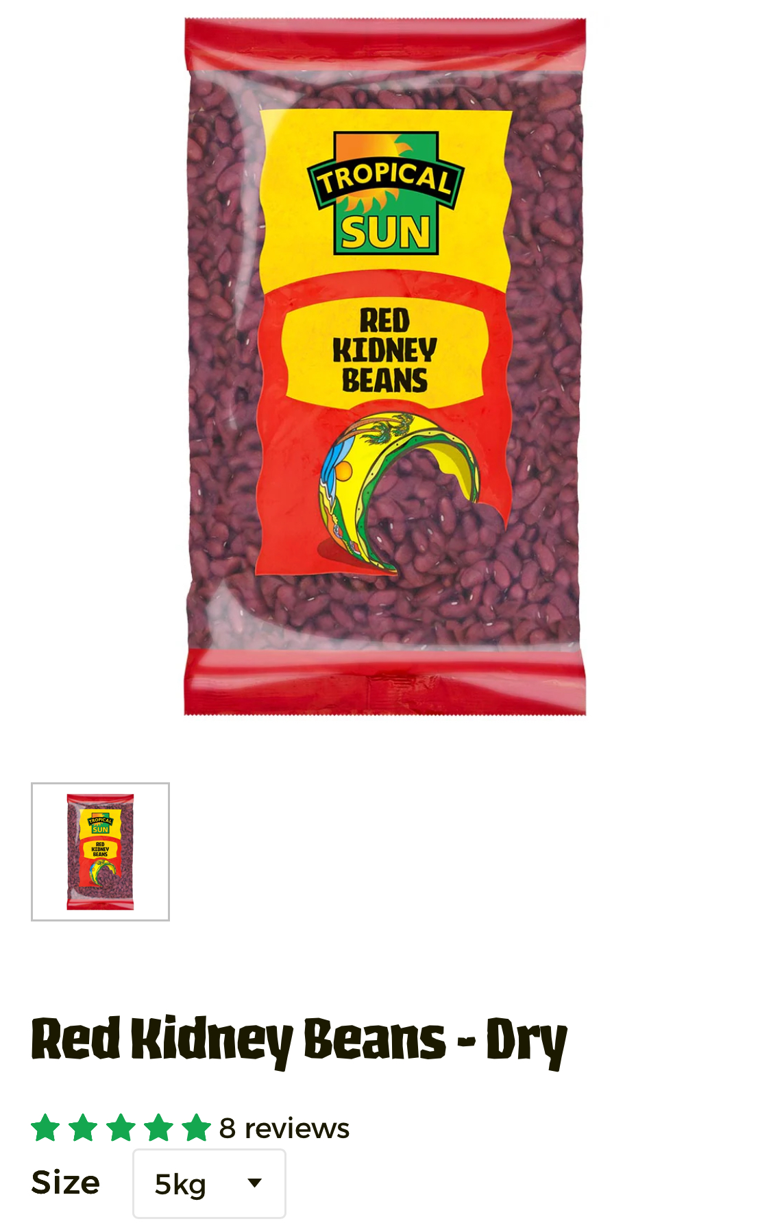 Tropical Sun Red Kidney Beans Dry 5kg
