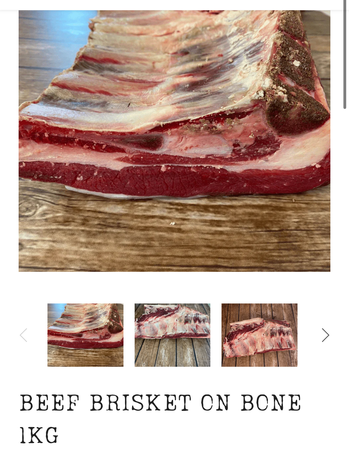 Beef Brisket on Bone 1kg