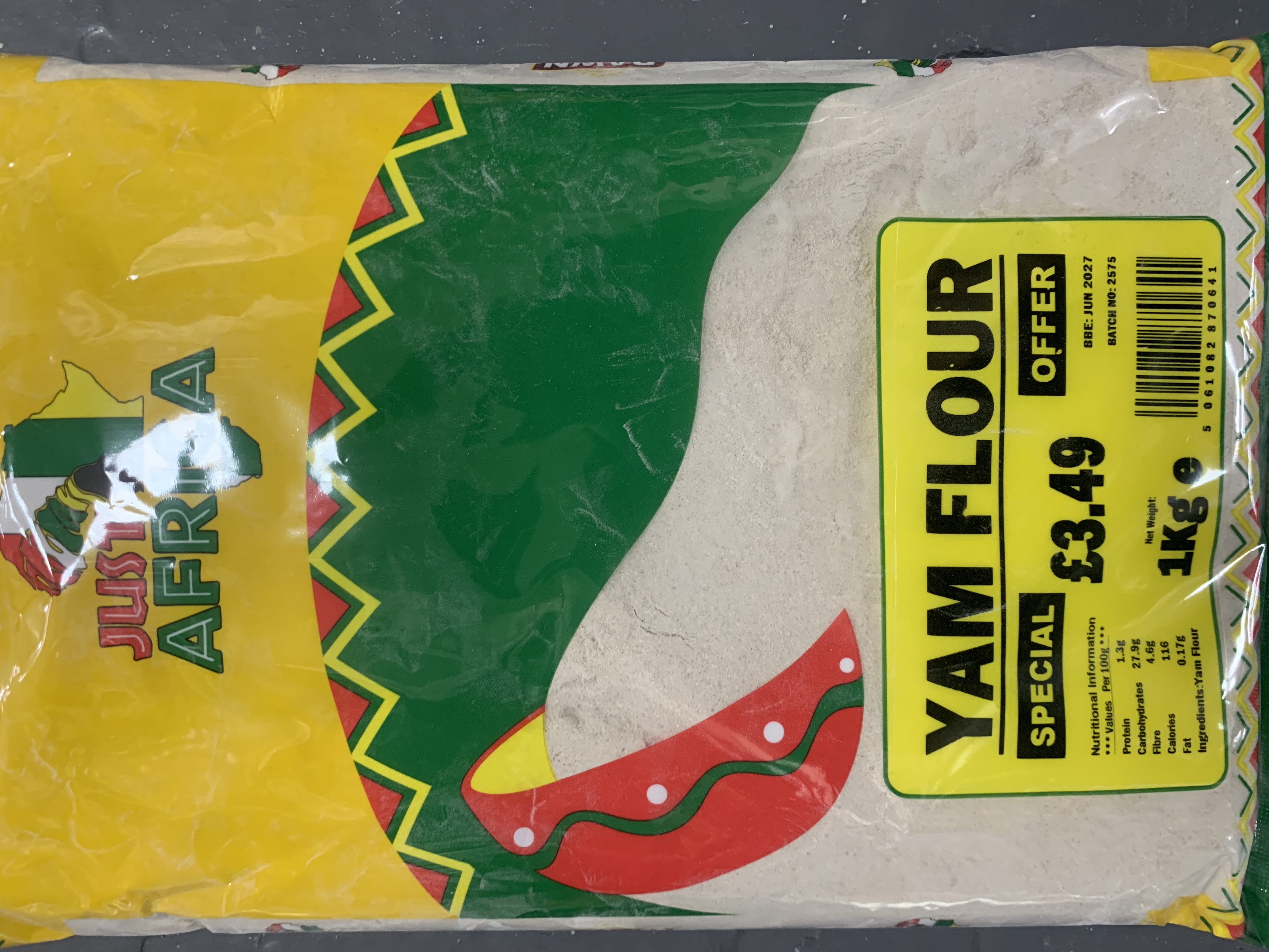 Just Africa Yam Flour 1kg