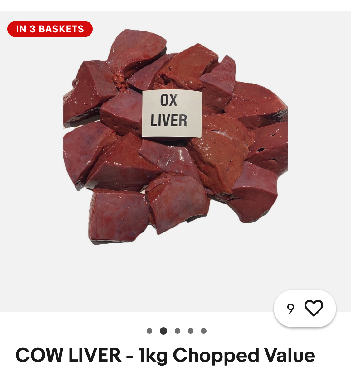 Beef Liver 1kg (Chopped Value Pack)