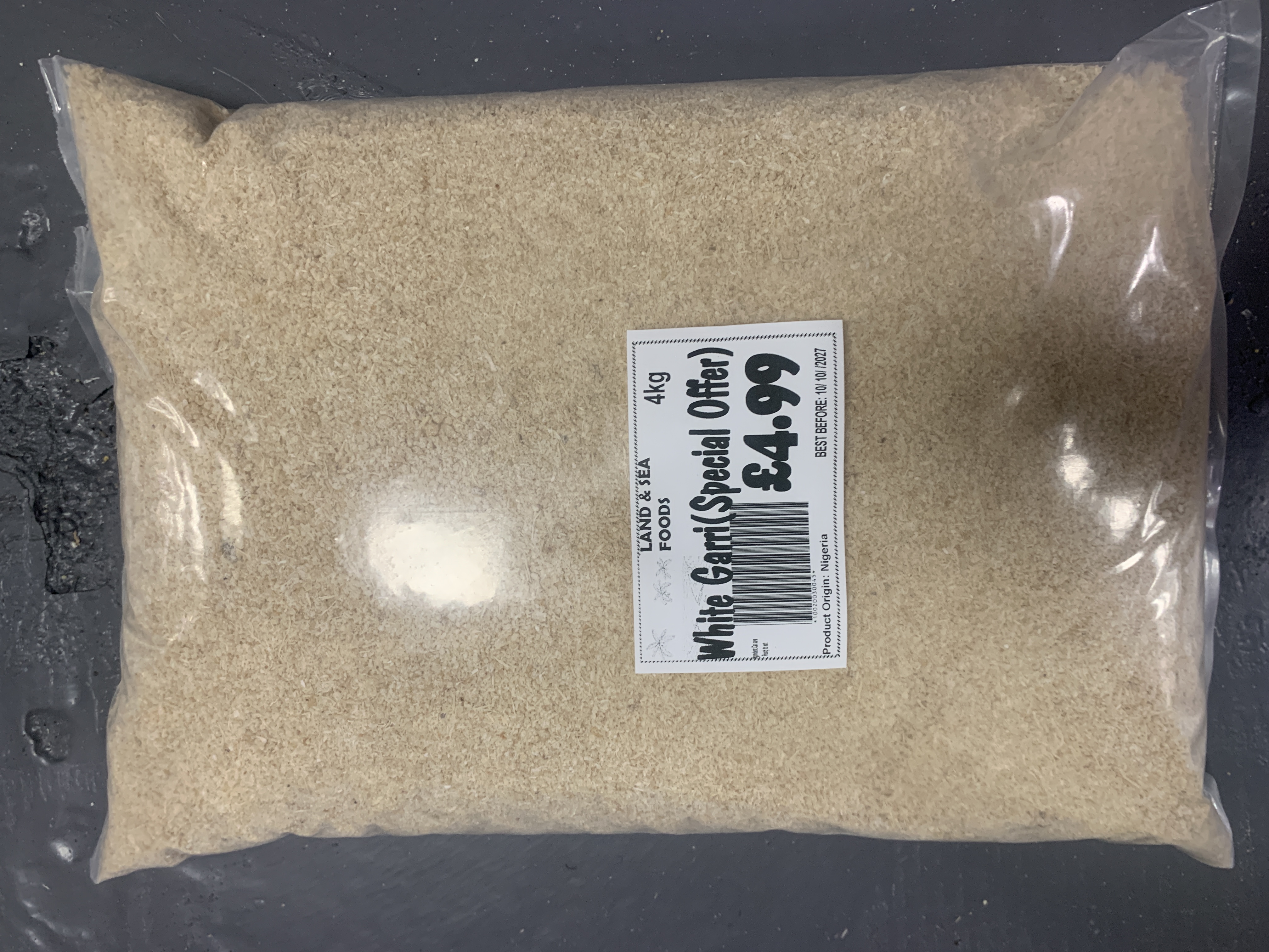 Land & Sea Foods White Garri 4kg (Special Offer)
