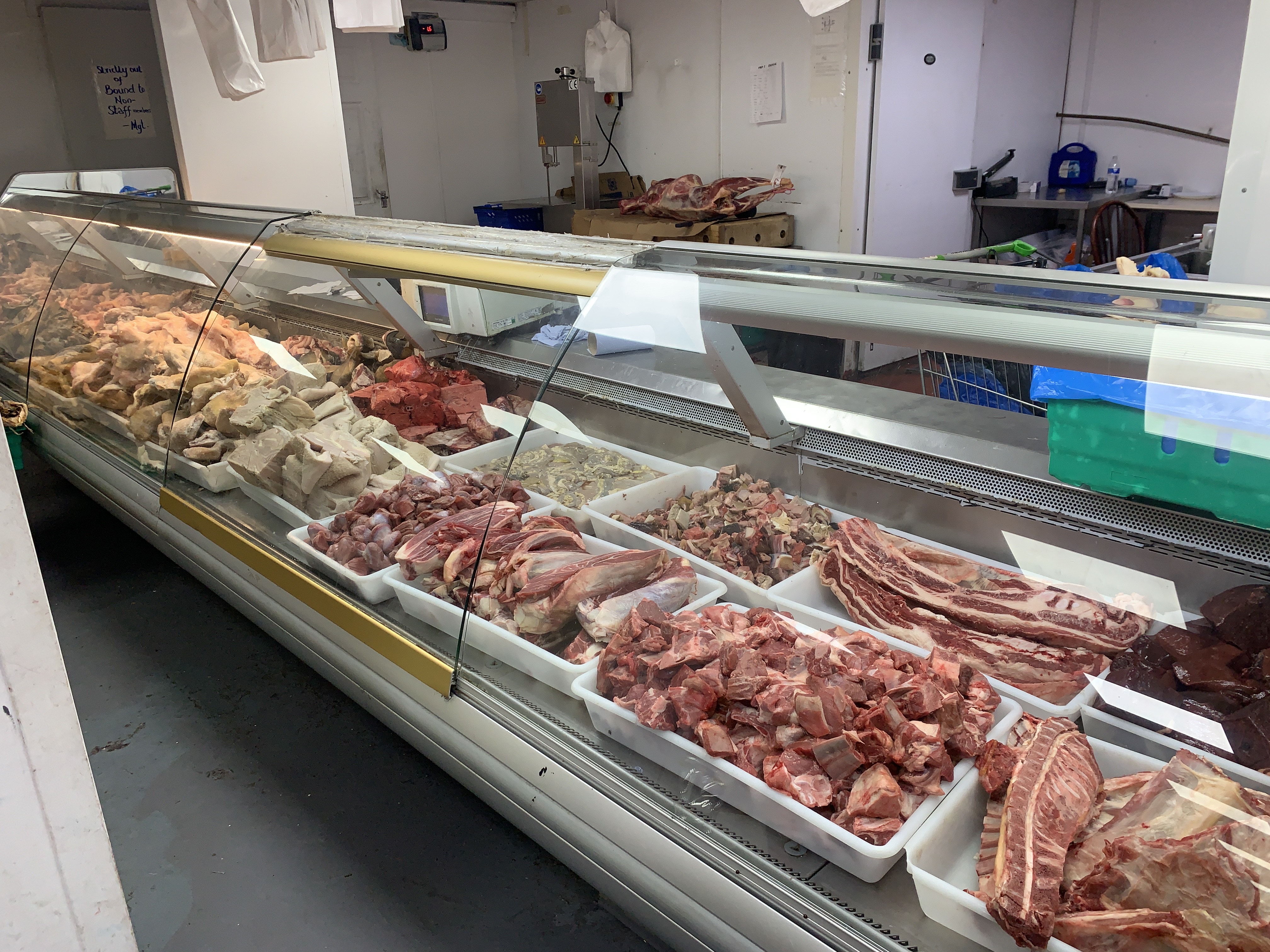 Halal meat counter