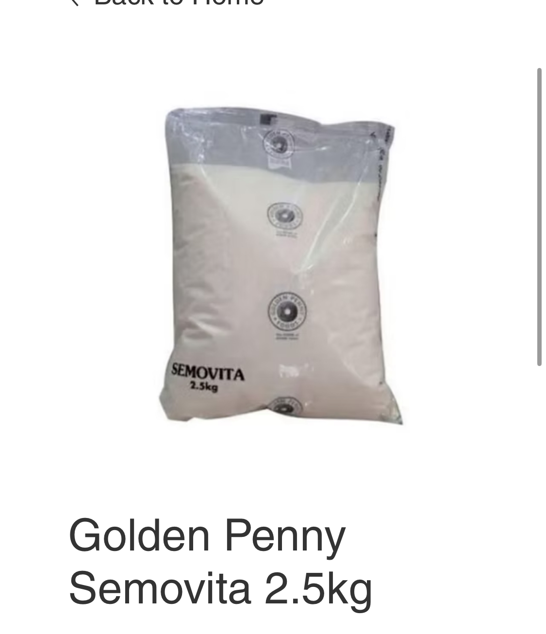 Golden Penny Semovita 2.5kg