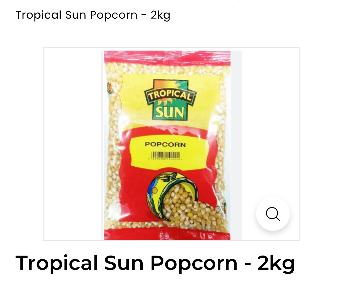 Tropical Sun Popcorn 2kg