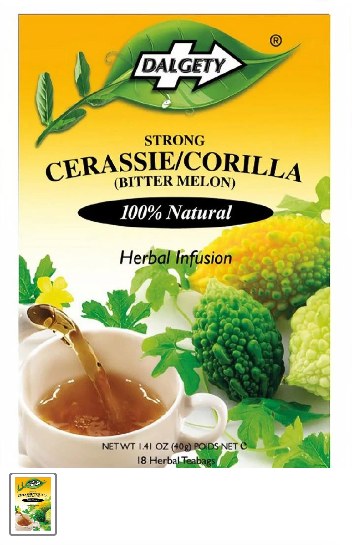 Dalgety Strong Cerassie/Corilla (Bitter Melon) Herbal Infusion 18 Teabags