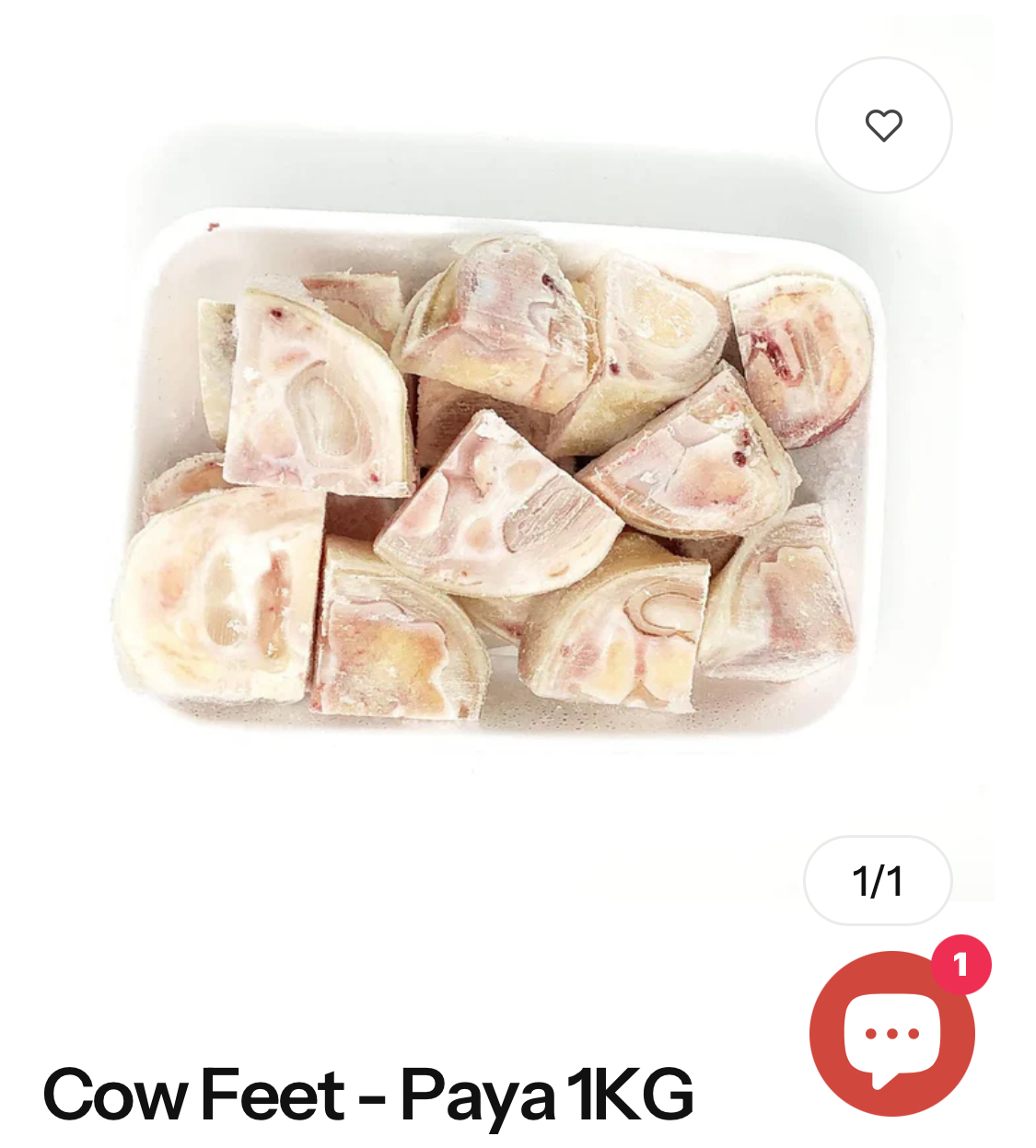 Beef Feet - Paya 1kg