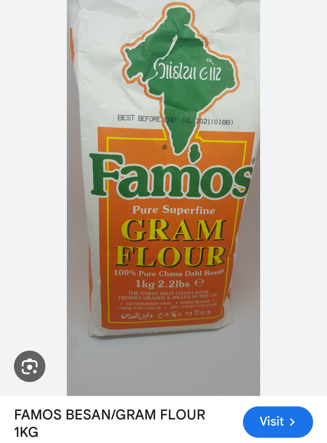 Famos Pure Superfine Gram Flour 1kg