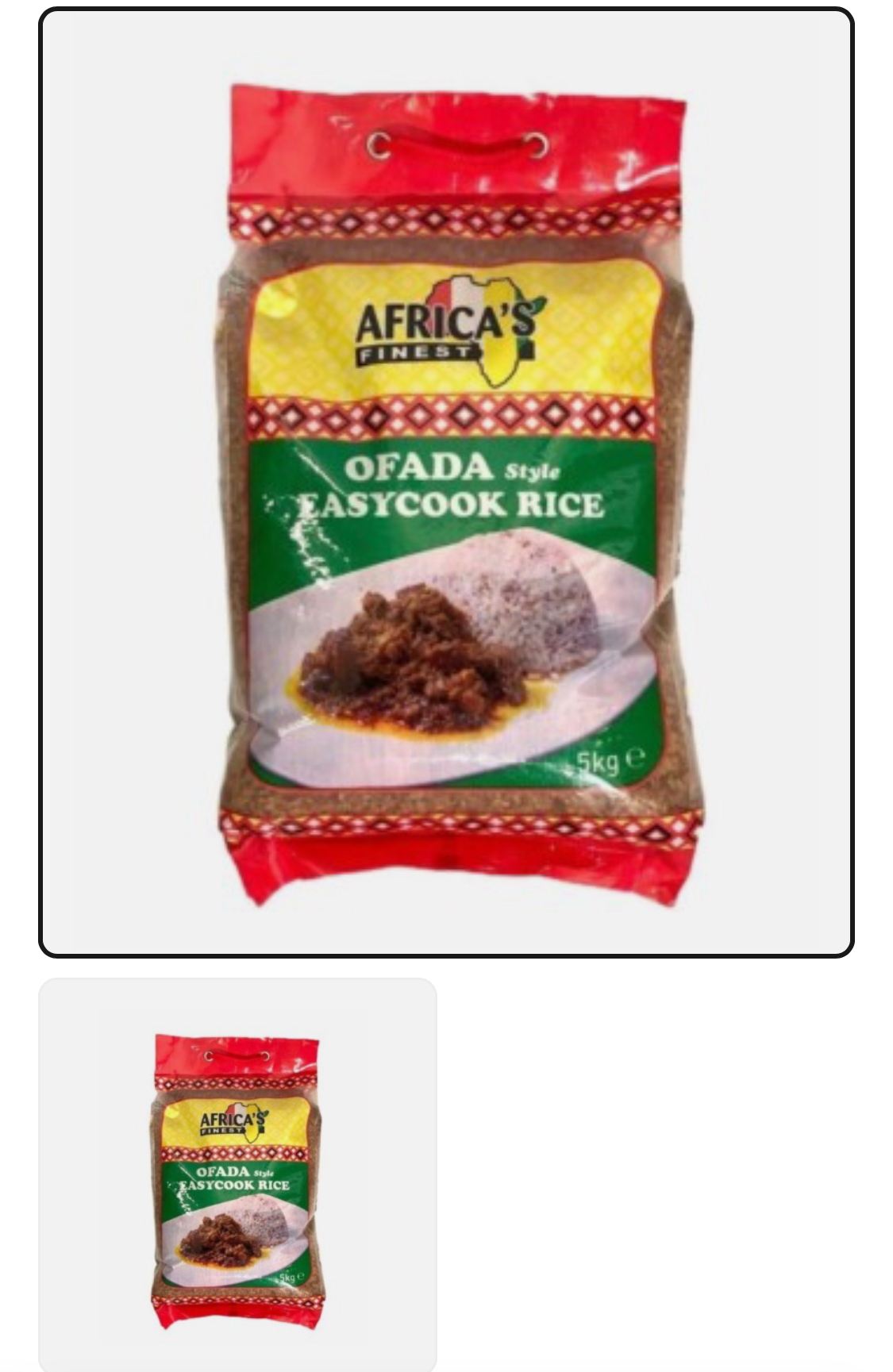 Africa's Finest Ofada Style Easycook Rice 5kg
