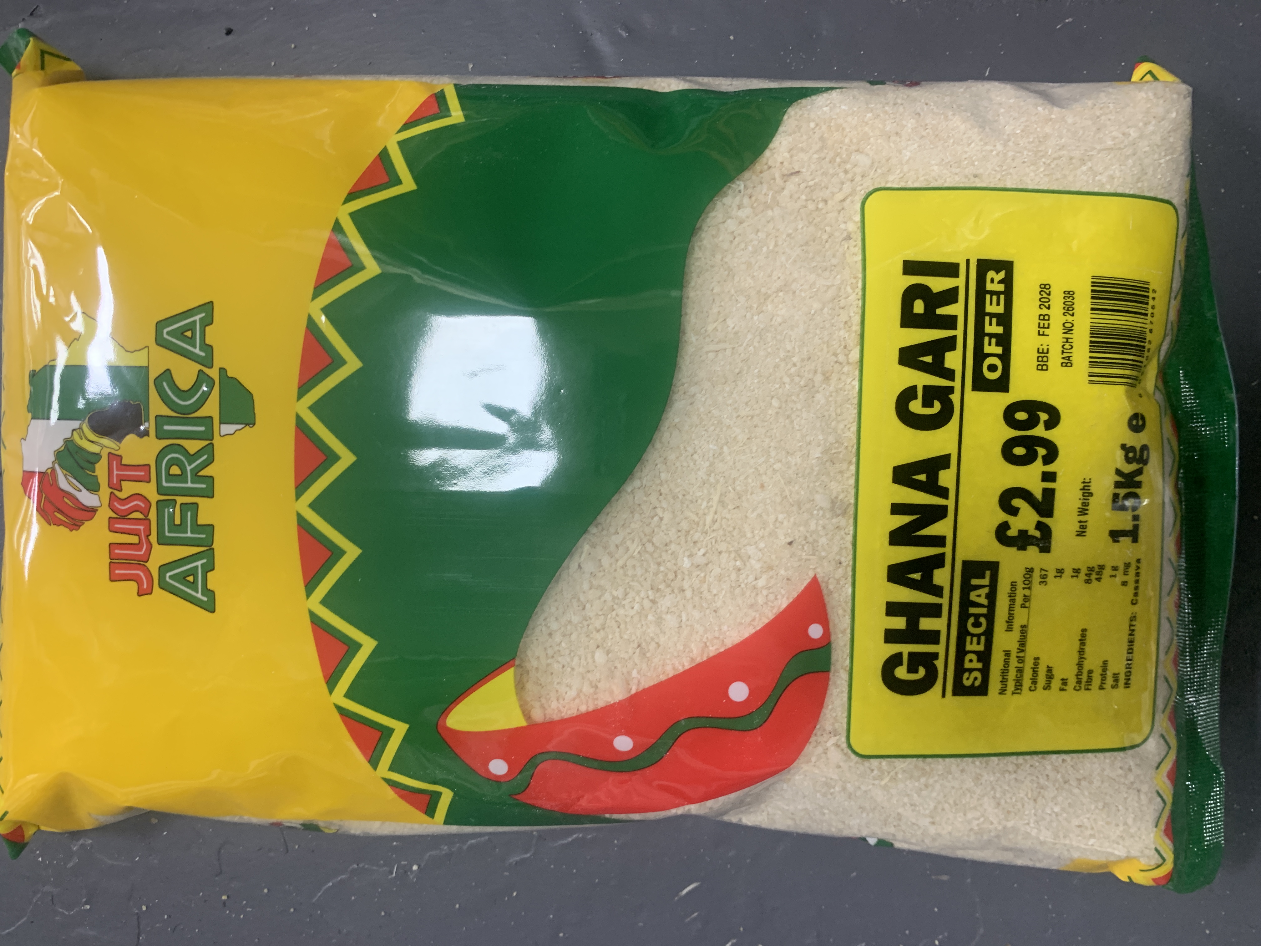 Just Africa Ghana Gari 1.5kg