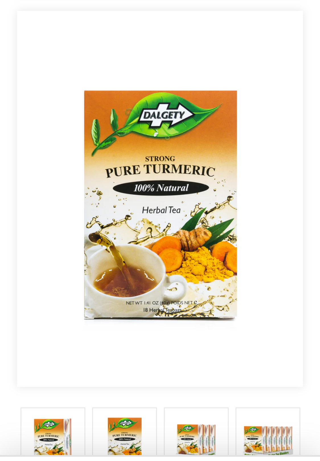 Dalgety Strong Pure Turmeric Herbal Tea 18 Teabags