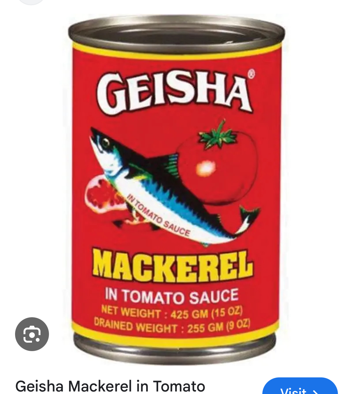 Geisha Mackerel in Tomato Sauce 425g (Red Label)