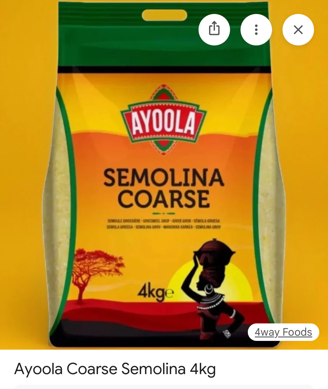 Ayoola Semolina Coarse 4kg