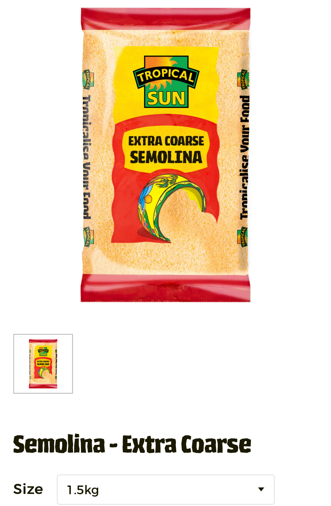 Tropical Sun Extra Coarse Semolina 1.5kg