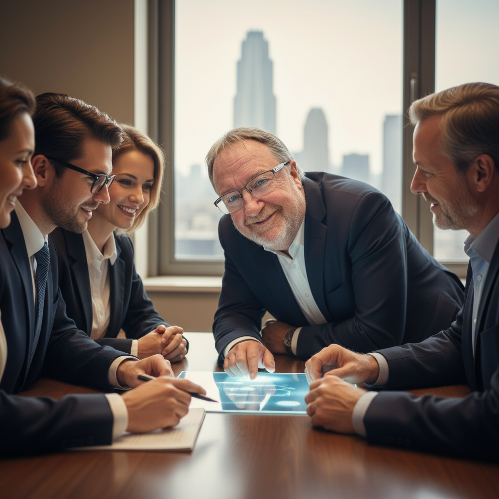 Jim Chamberlain in a strategy meeting