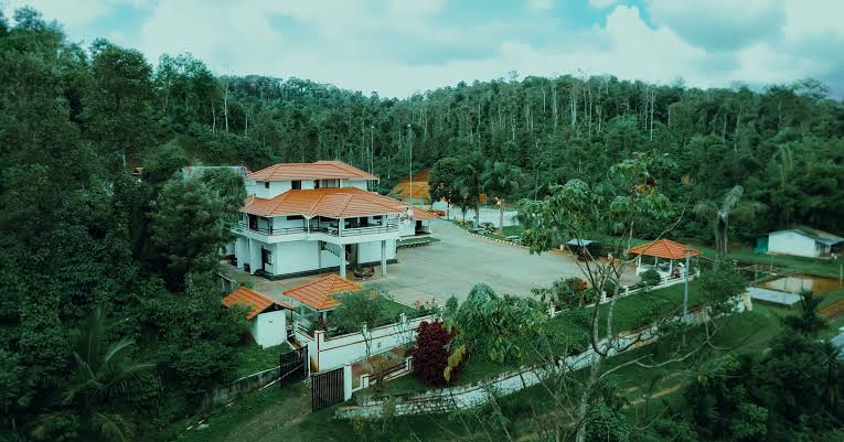 Guddada Siri Homestay aerial view of coffee estate in Sakleshpur