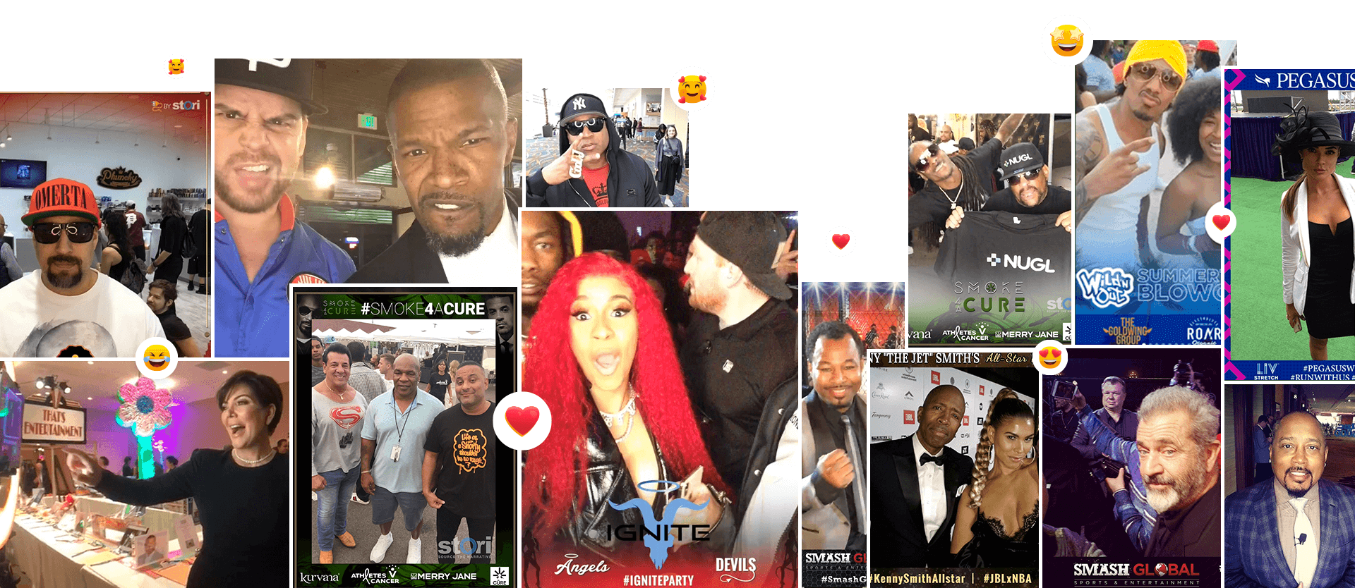 Celebrities and guests captured through Stori installations
