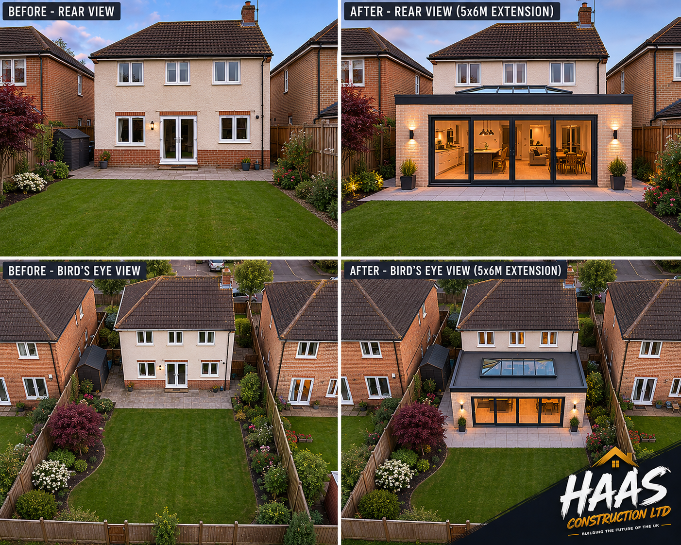 3×4m rear extension